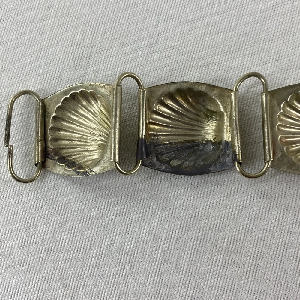 Vintage Shell Medallions‎ Metal 3D belt